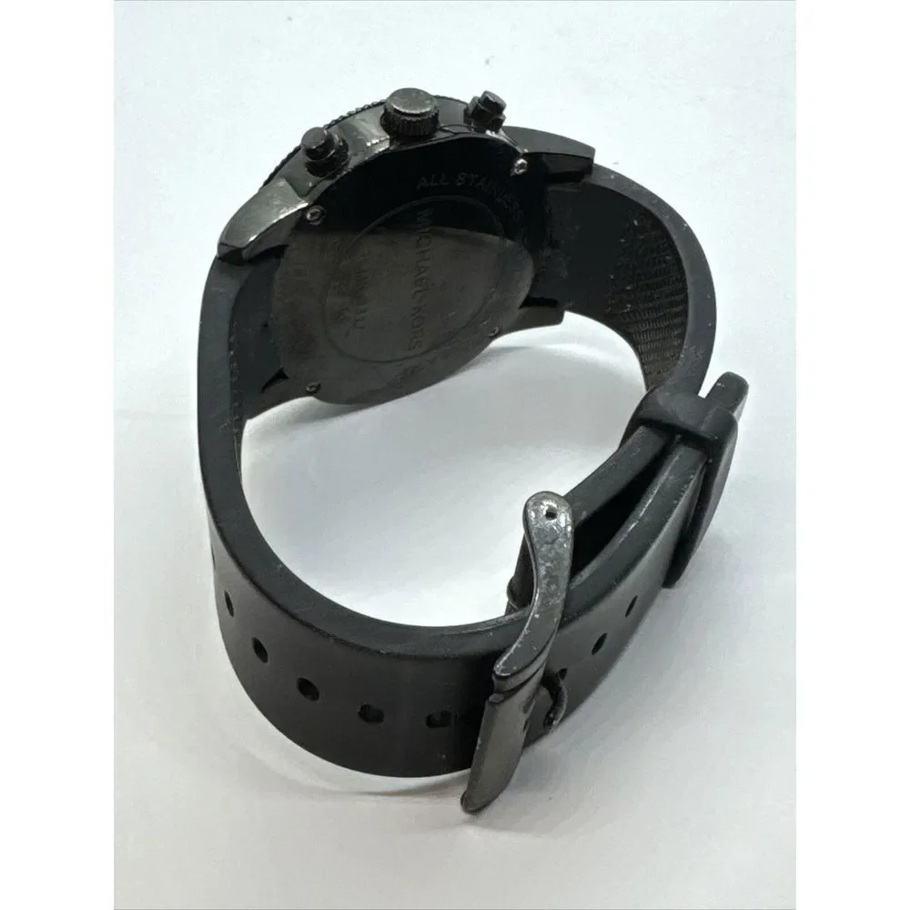 Michael Kors Scout MK8317 Women's Black Silicone Strap Analog Dial Watch JNA308